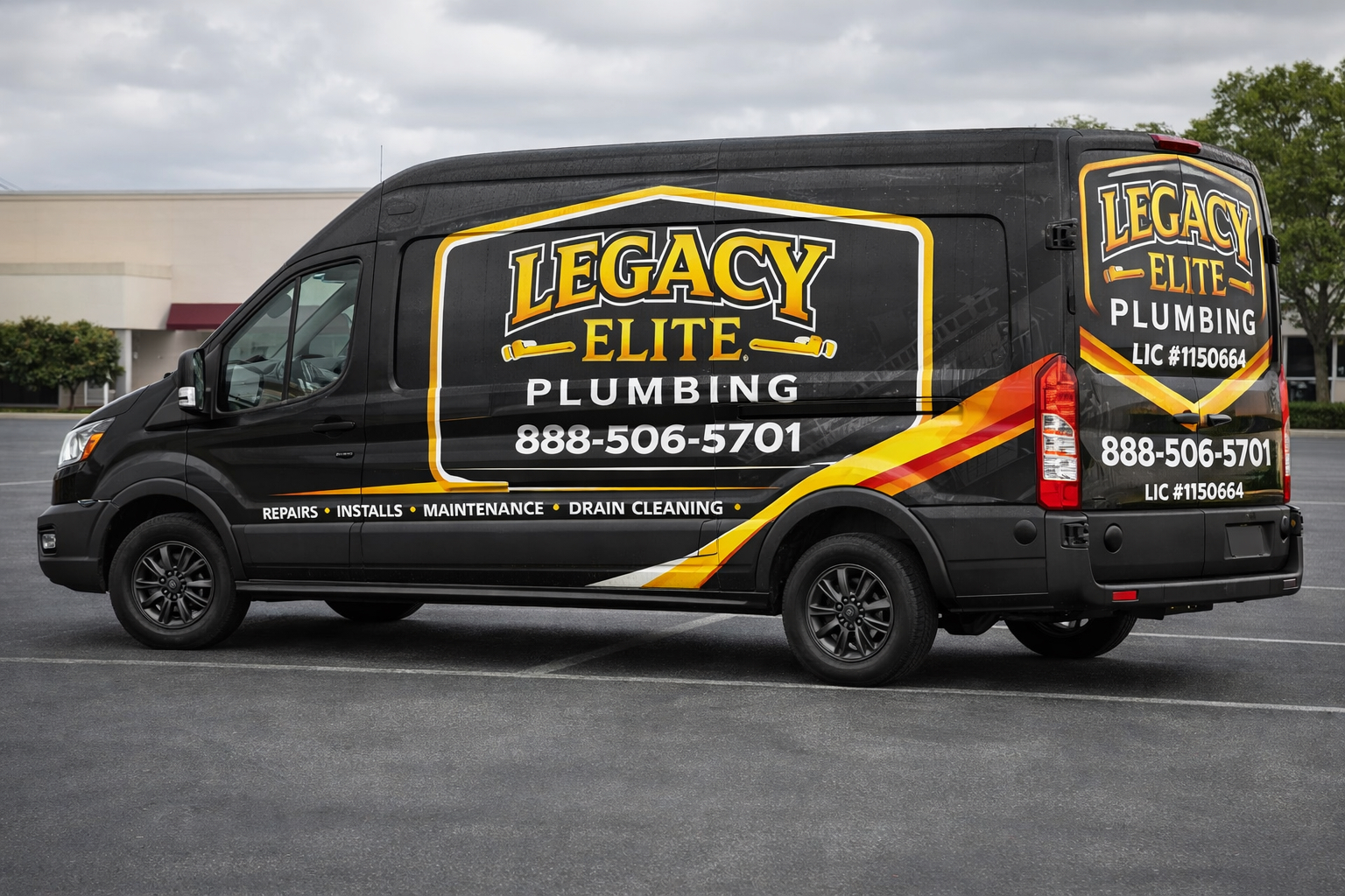 Legacy Elite Plumbing service van
